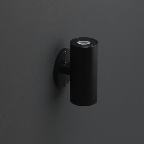 Hamulight LED Wandspot zwart rond Hamulight LED Wandspot zwart rond