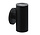 Wandspot up & down  zwart rond