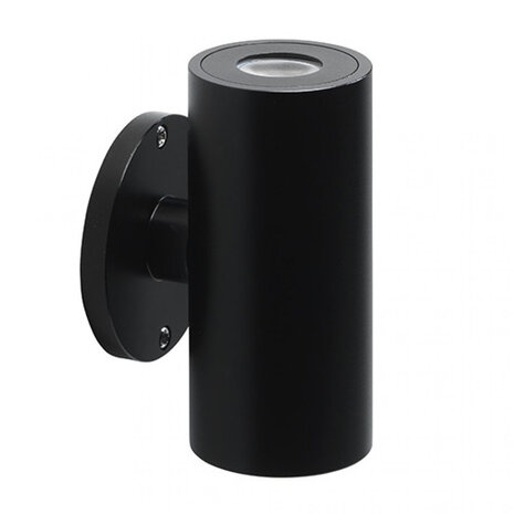 Hamulight Wandspot up & down  zwart rond