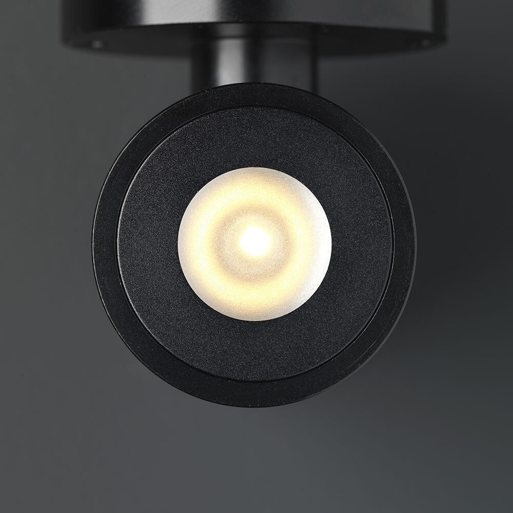 Hamulight Wandspot up & down  zwart rond