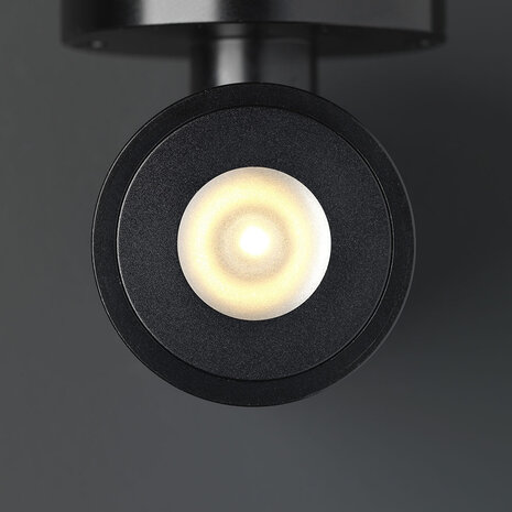 Hamulight Wandspot up & down  zwart rond
