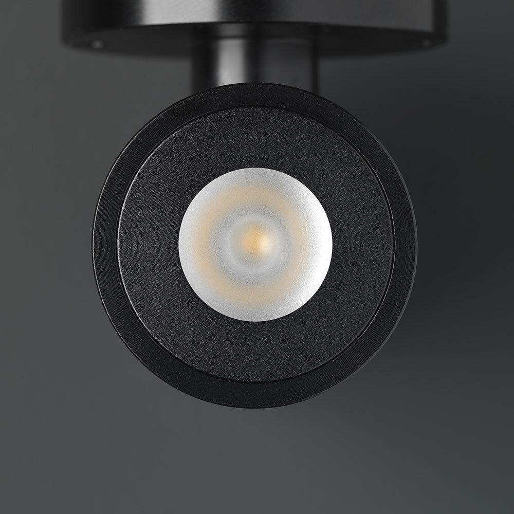 Hamulight LED Wandspot zwart rond Hamulight LED Wandspot zwart rond