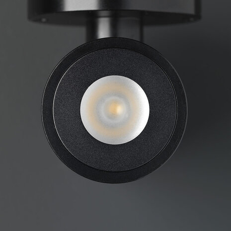 Hamulight LED Wandspot zwart rond Hamulight LED Wandspot zwart rond