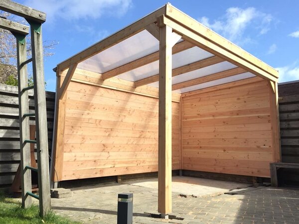 Pext Wand Blokhutprofiel 245cm hoog Pext Wand Blokhutprofiel 245cm hoog