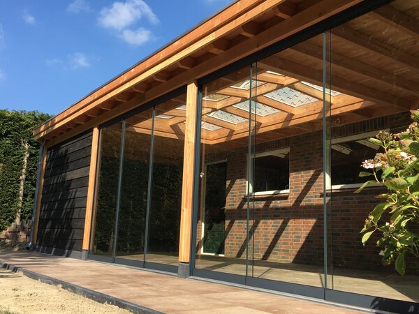 Glazen Schuifwand 6 spoor Glazen Schuifwand 6 spoor