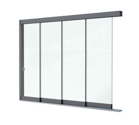 Glazen Schuifwand 4 spoor Glazen Schuifwand 4 spoor
