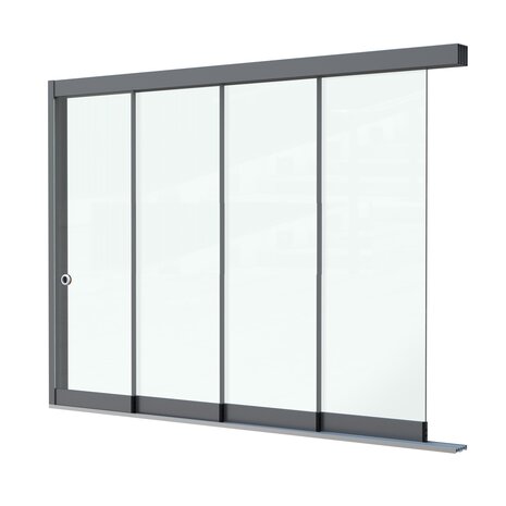 Glazen Schuifwand 4 spoor