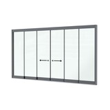 Glazen Schuifwand 3 spoor - 6 delig Glazen Schuifwand 3 spoor - 6 delig