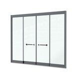 Glazen Schuifwand 2 spoor - 4 delig Glazen Schuifwand 2 spoor - 4 delig
