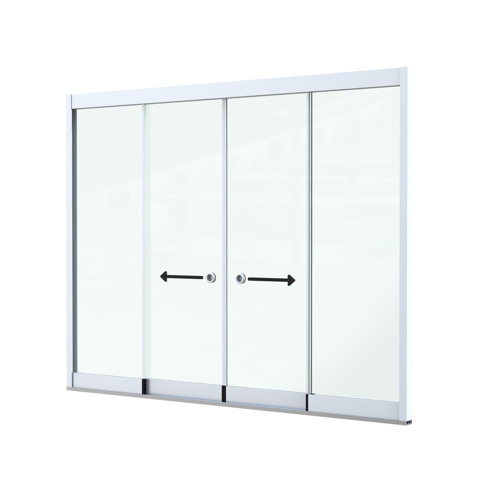 Glazen Schuifwand 2 spoor - 4 delig Glazen Schuifwand 2 spoor - 4 delig