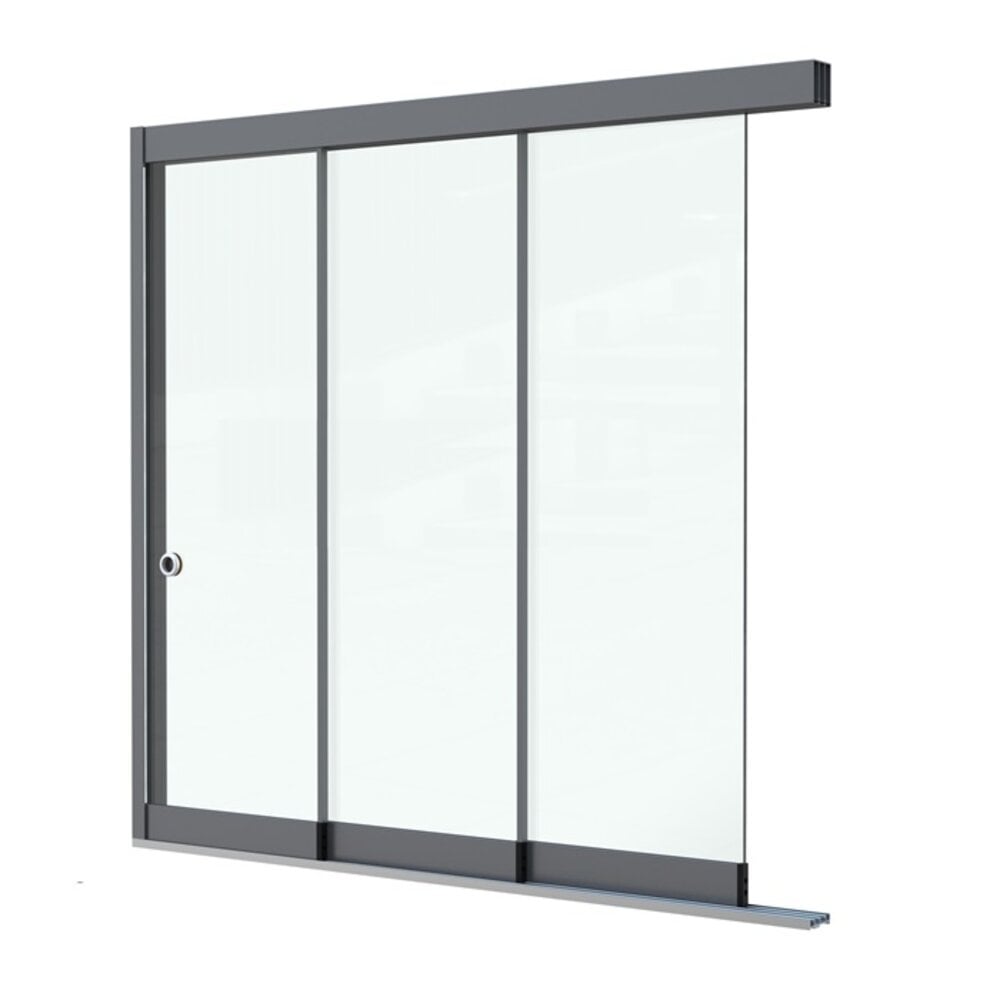 Glazen Schuifwand 3 spoor Glazen Schuifwand 3 spoor