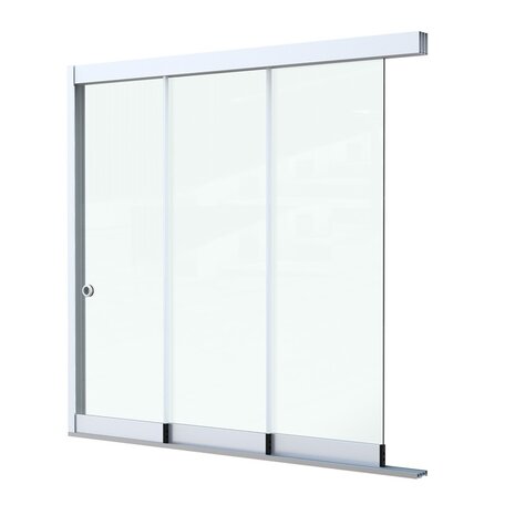 Glazen Schuifwand 3 spoor Glazen Schuifwand 3 spoor