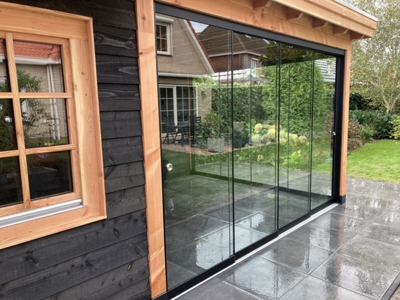 Glazen Schuifwand 3 spoor Glazen Schuifwand 3 spoor