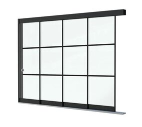 Steellook Glazen Schuifwand 4 spoor Steellook Glazen Schuifwand 4 spoor