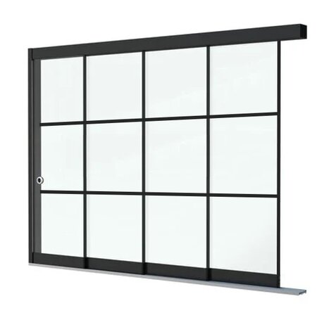 Steellook Glazen Schuifwand 4 spoor Steellook Glazen Schuifwand 4 spoor