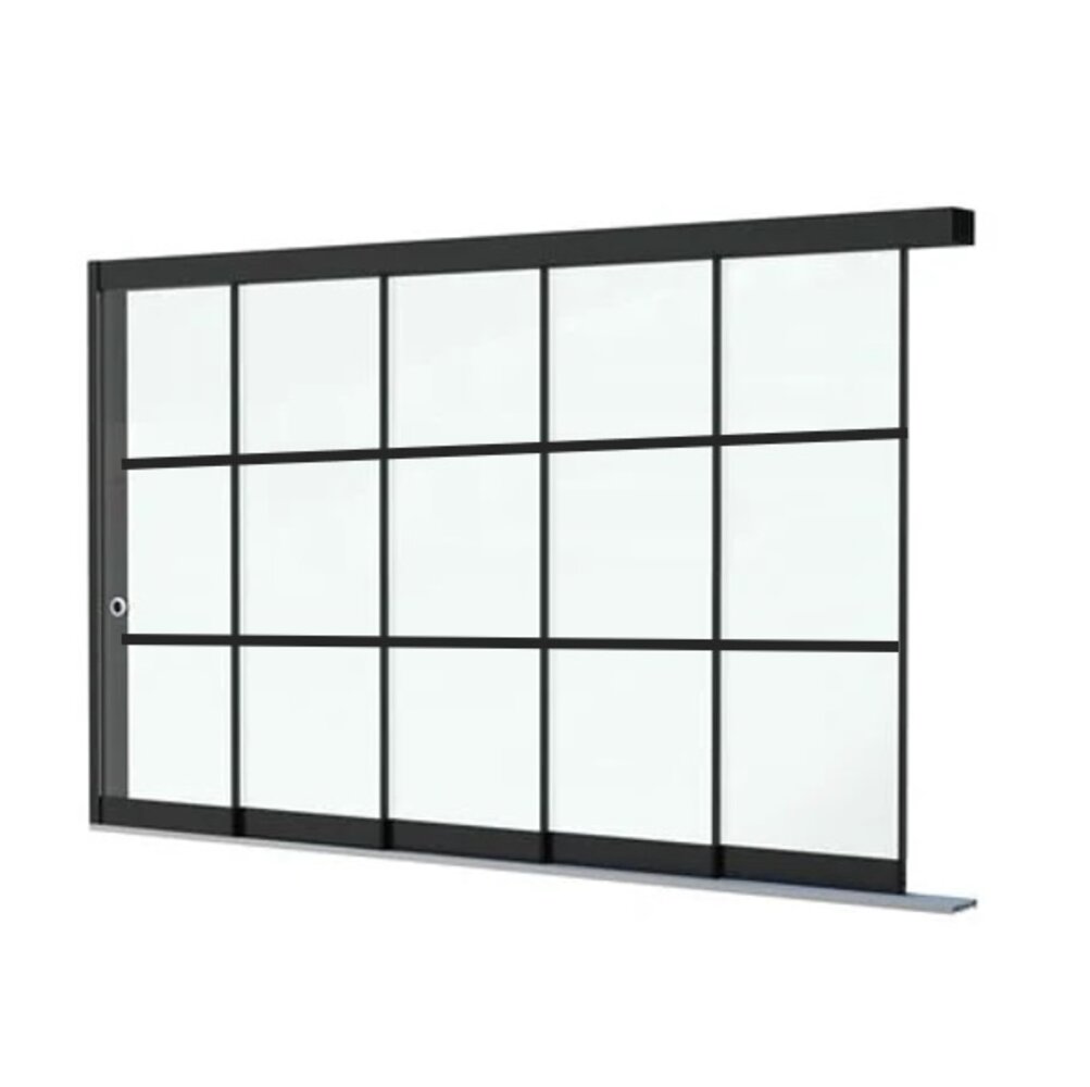 Steellook Glazen Schuifwand 5 spoor