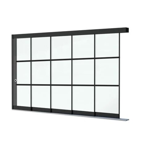 Steellook Glazen Schuifwand 5 spoor