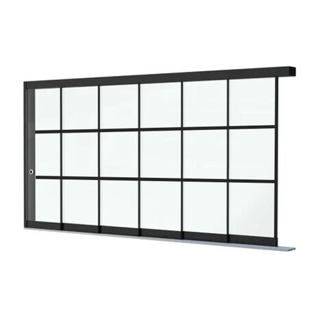 Steellook Glazen Schuifwand 6 spoor Steellook Glazen Schuifwand 6 spoor