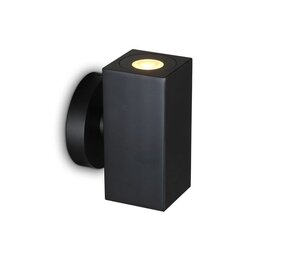 Hamulight Wandspot up & down zwart vierkant Hamulight Wandspot up & down zwart vierkant