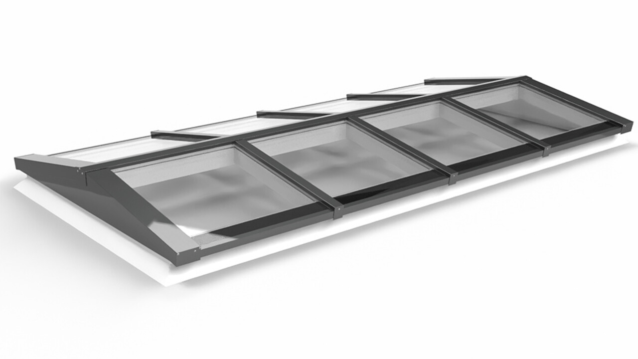 Pext Geïsoleerde Lichtstraat Zadeldak Pext Geïsoleerde Lichtstraat Zadeldak