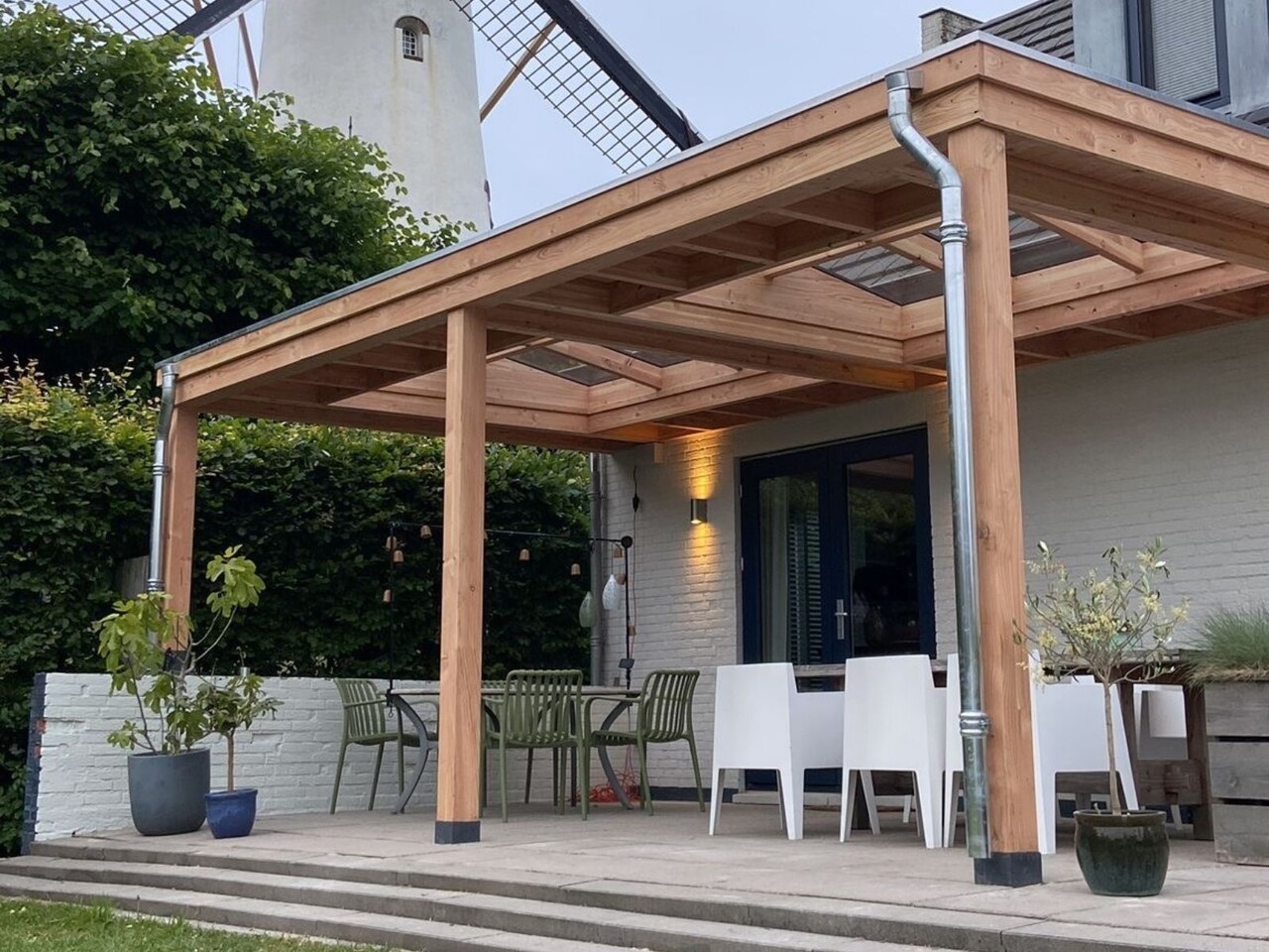 Pext Terrasoverkapping Muuraanbouw Modern