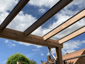 Veranda met glazen dak