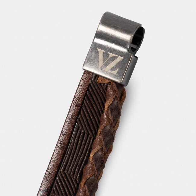 Velez leather bracelet Colombia cognac
