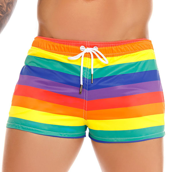 The icon swimshort is a iconic short in rainbow colours - Menwantmore