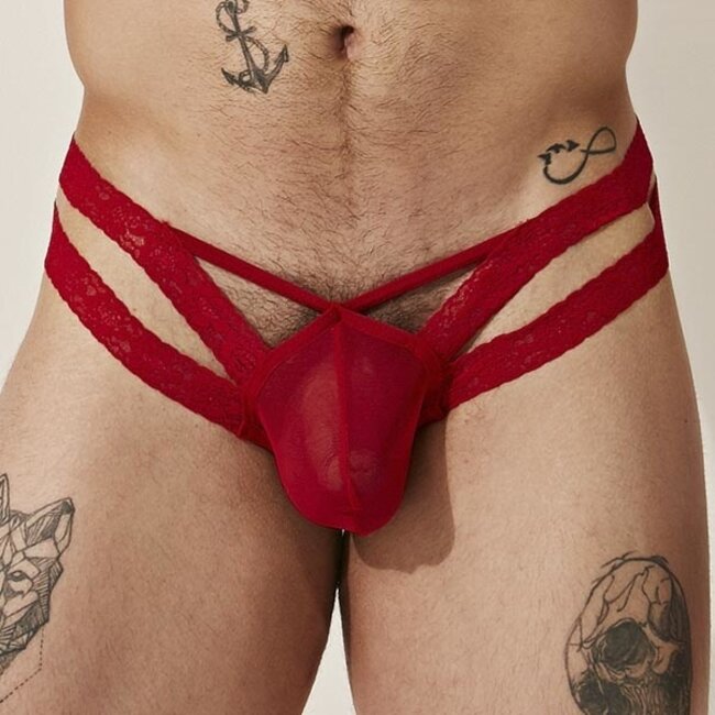 Sexyboy Red kinky  herenstring