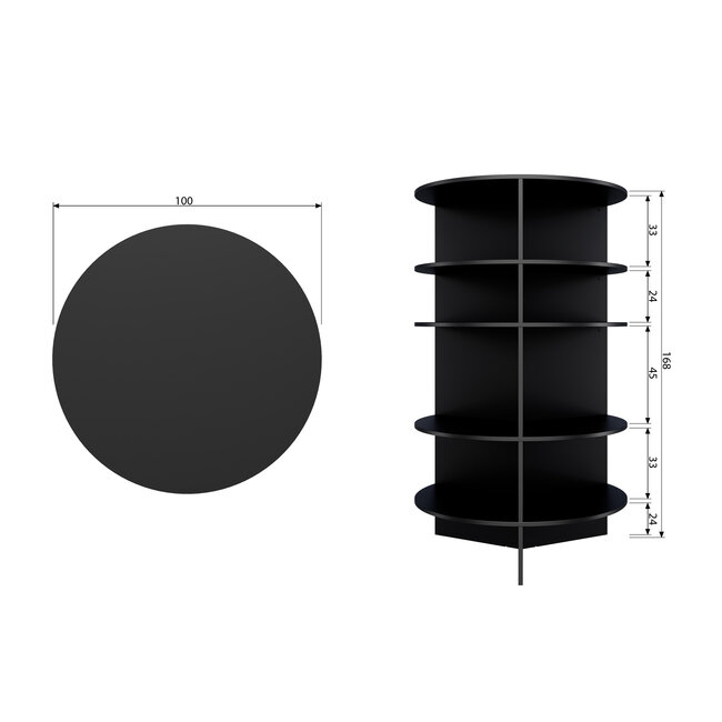 ZENZ Boekenkast ø100 cm