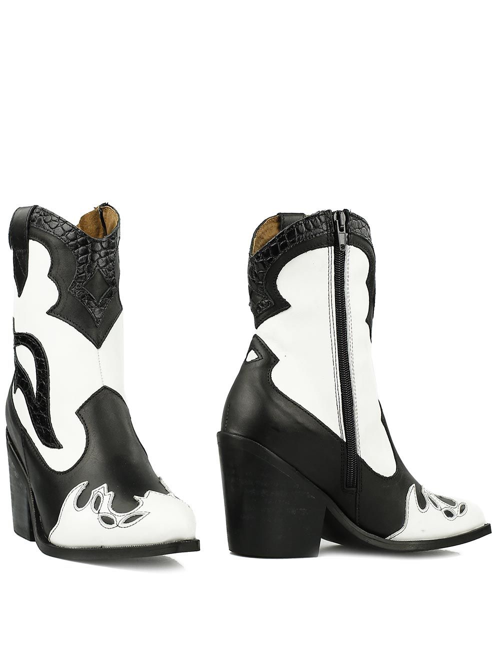 Odessa black leer - black/white - ZENZ