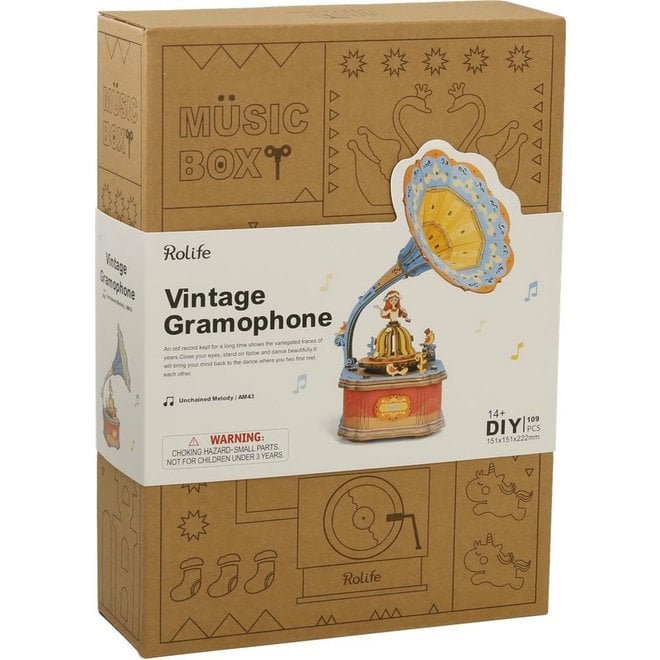 DIY pakket speeldoos grammofoon