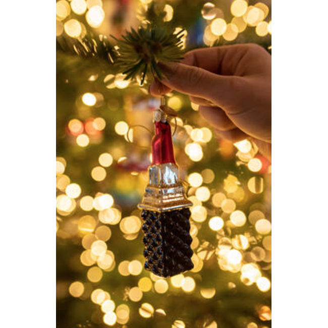 Vondels Ornament glass red opal lipstick