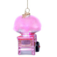 Ornament glass pink cotton candy machine