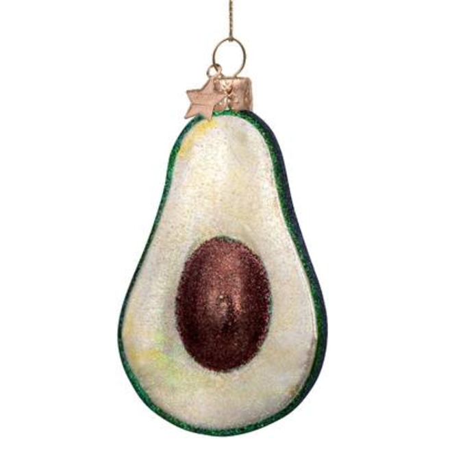 Ornament glass green avocado