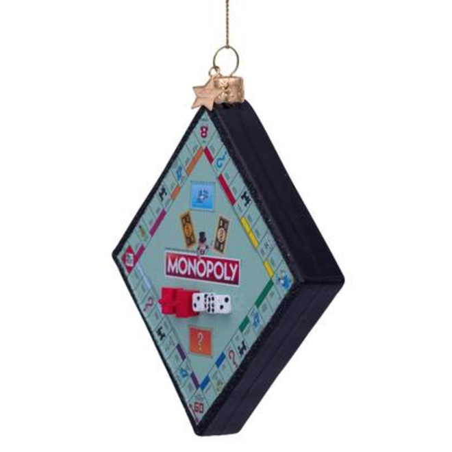 Ornament glass Monopoly playing board