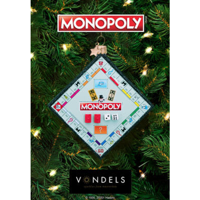 Ornament glass Monopoly playing board