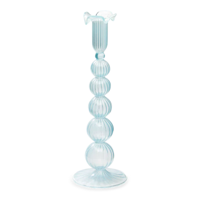 Cloudy glass candle holder 29 cm