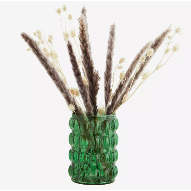 Glass vase with bubbles