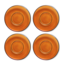 HK Living 70s glassware: saucers amber brown (set of 4) AGL4505