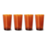 HK Living 70s glassware: tea glasses amber brown (set of 4) AGL4507