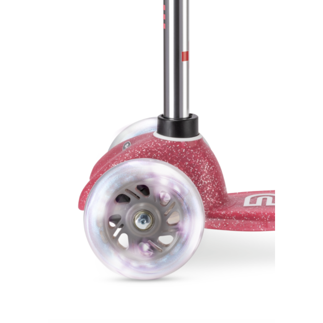 Mini micro step deluxe glitter led roze