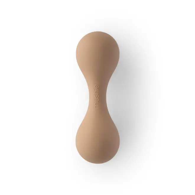 Silicone rattle toy, natural