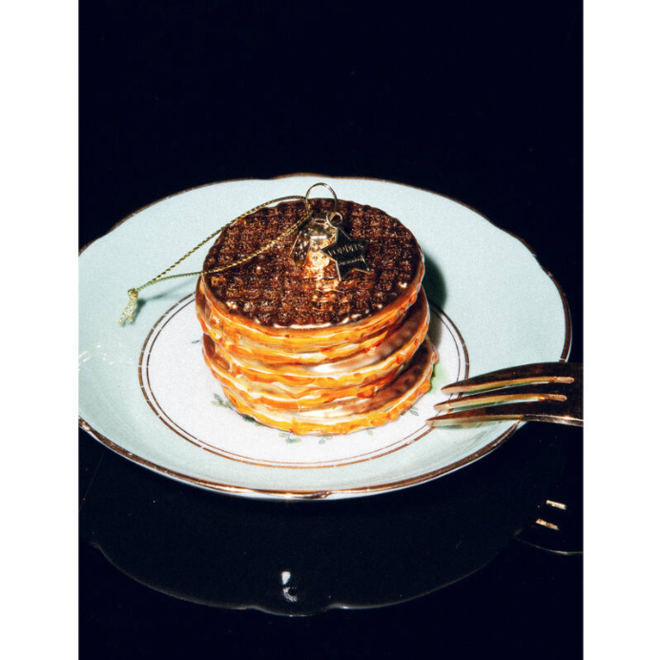 glazen kerstbal stroopwafel