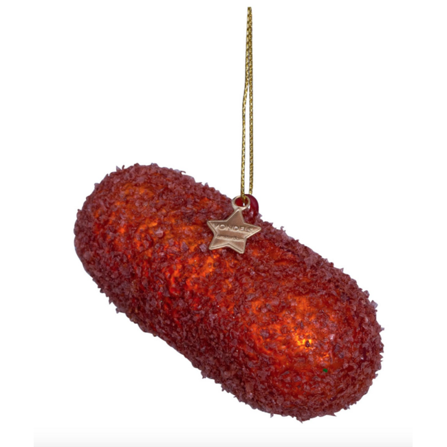 Vondels glazen kerstbal kroket
