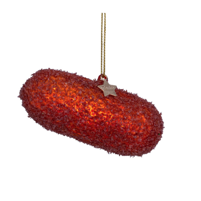 Vondels glazen kerstbal kroket