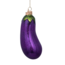 Vondels glazen kerstbal aubergine