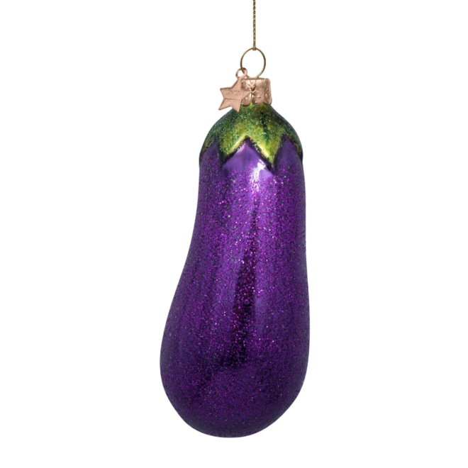 glazen kerstbal aubergine