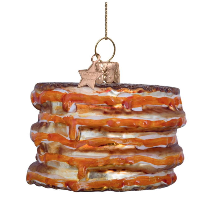 glazen kerstbal stroopwafel