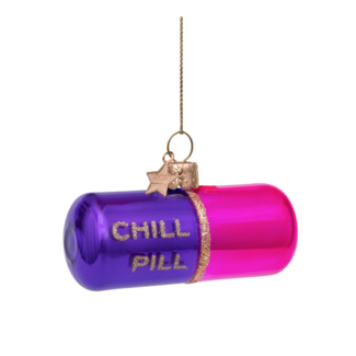 Vondels glazen kerstbal chill pill